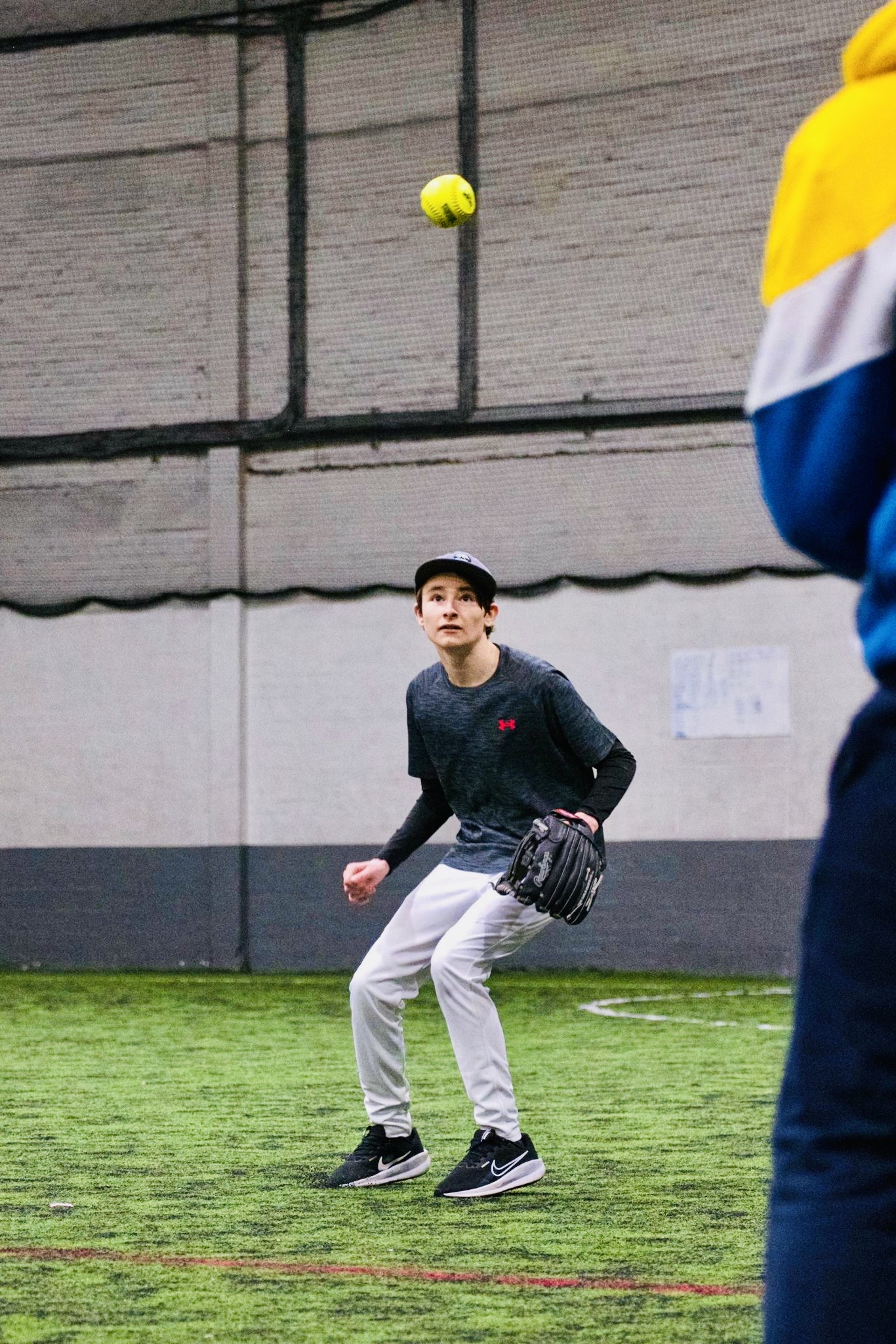 Stan O'Leary playing softball