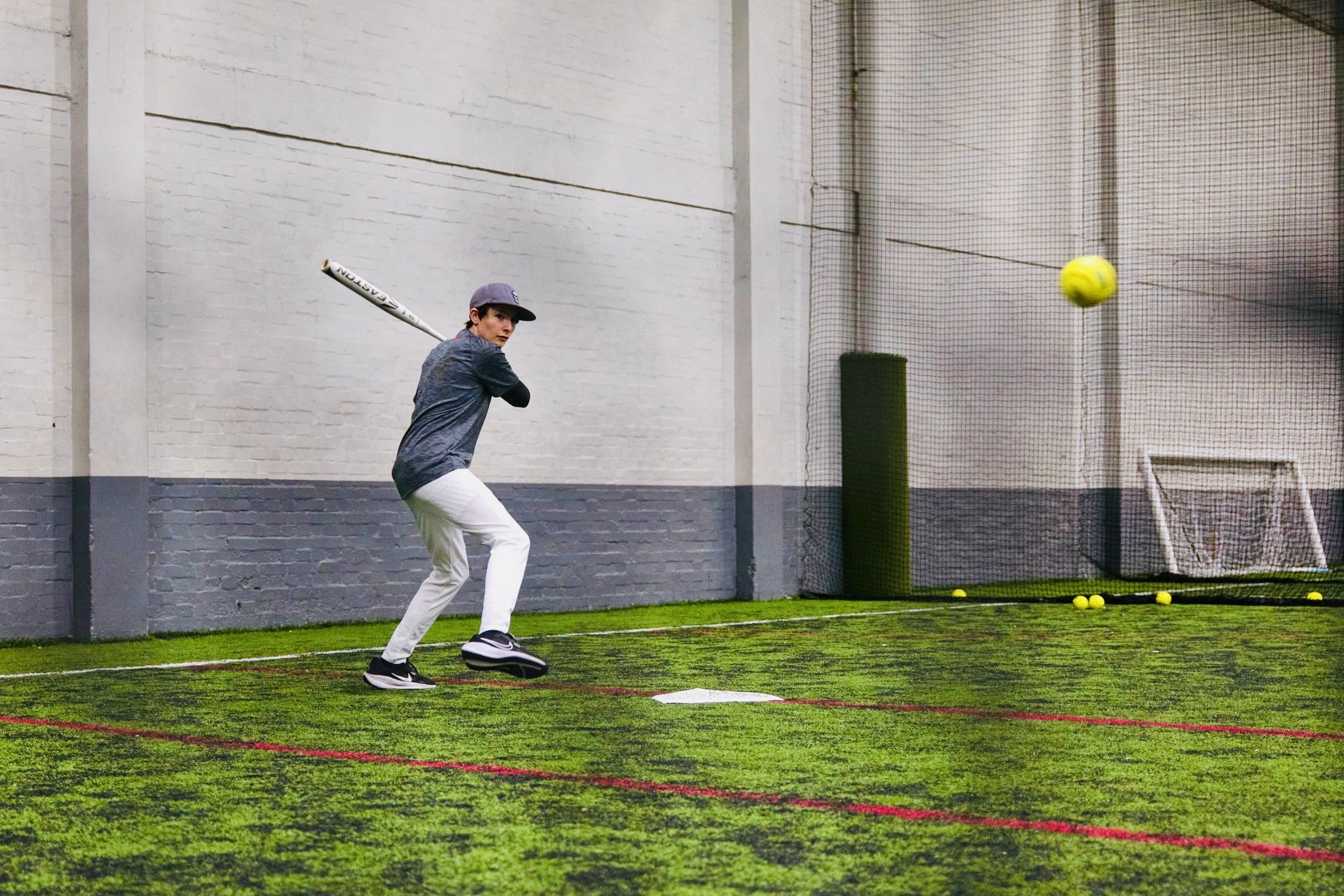 Stan O'Leary playing softball