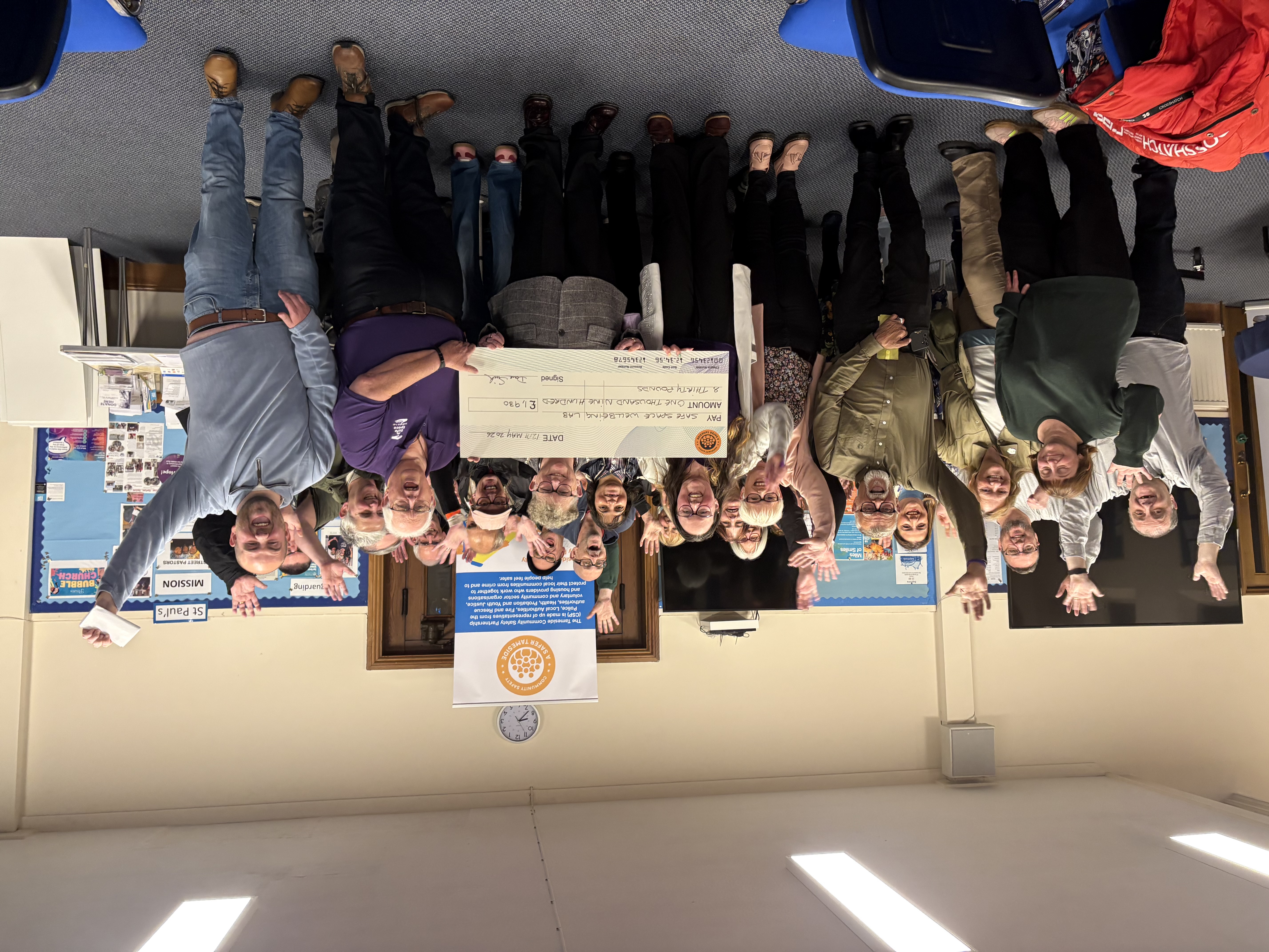 Groups celebrate after their bid for funding was successful.