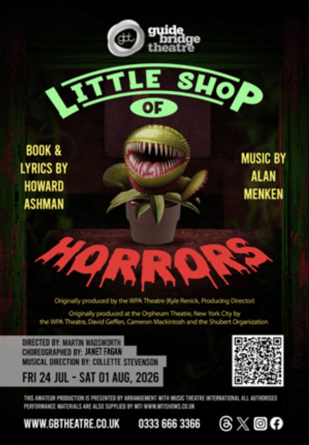 Little Shop of Horrors at Guide Bridge Theatre