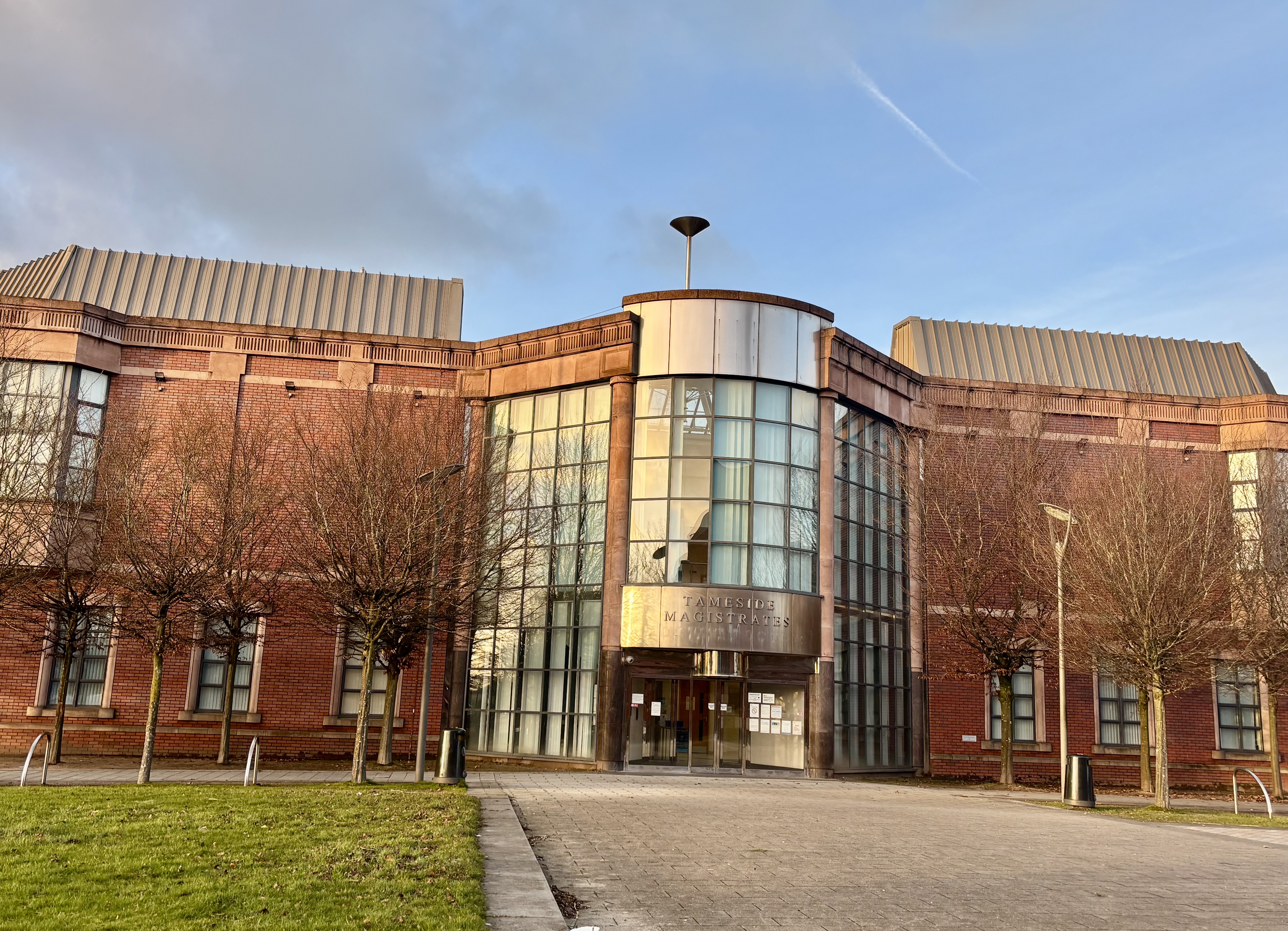 The outside of Tameside Magistrates' Court in Ashton-under-Lyne.