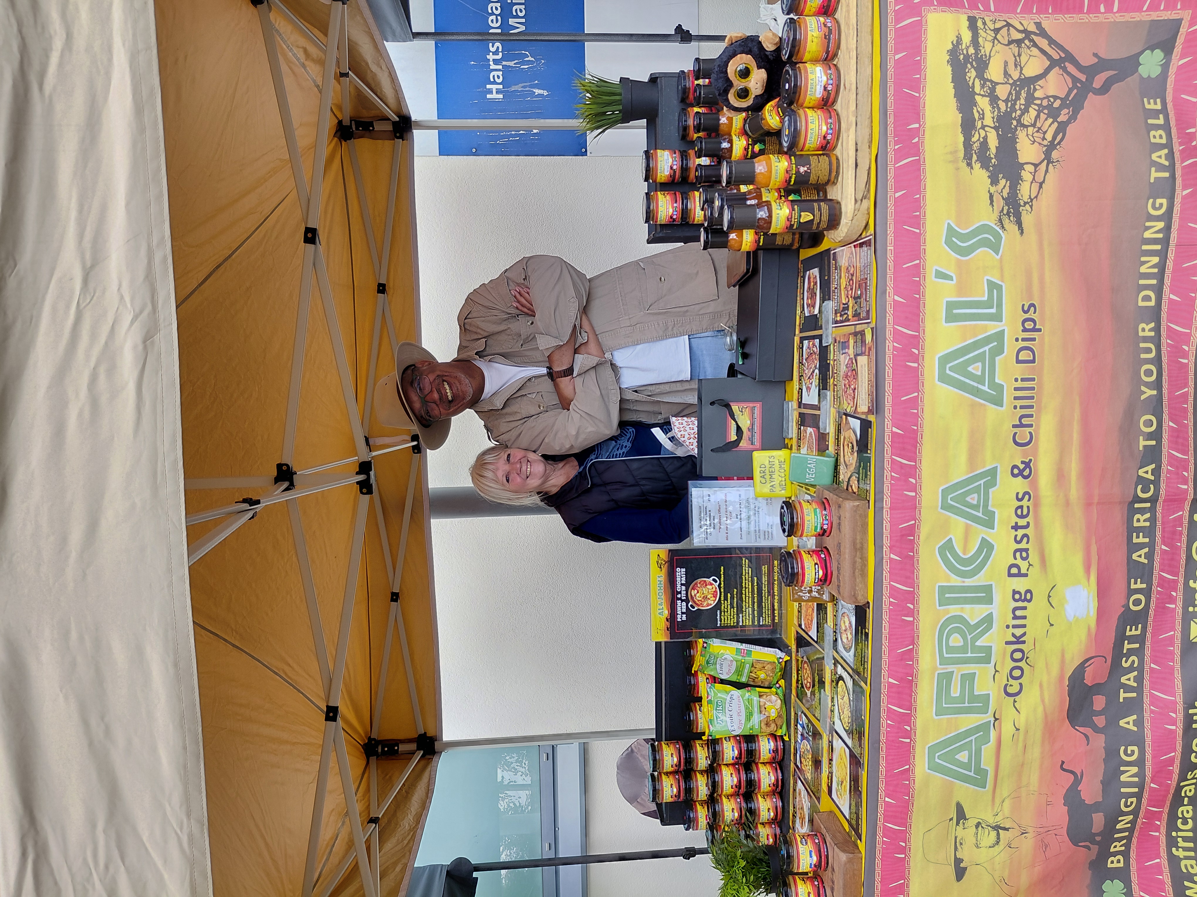 Al and John brought African flavours to the inaugural market