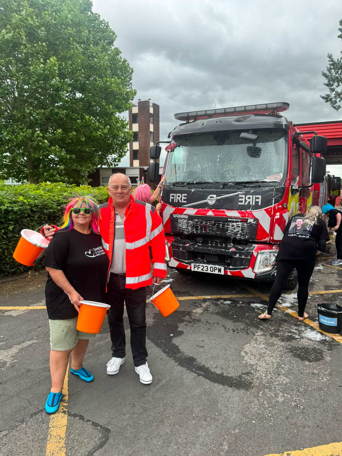 Dawn organised a community fire engine wash