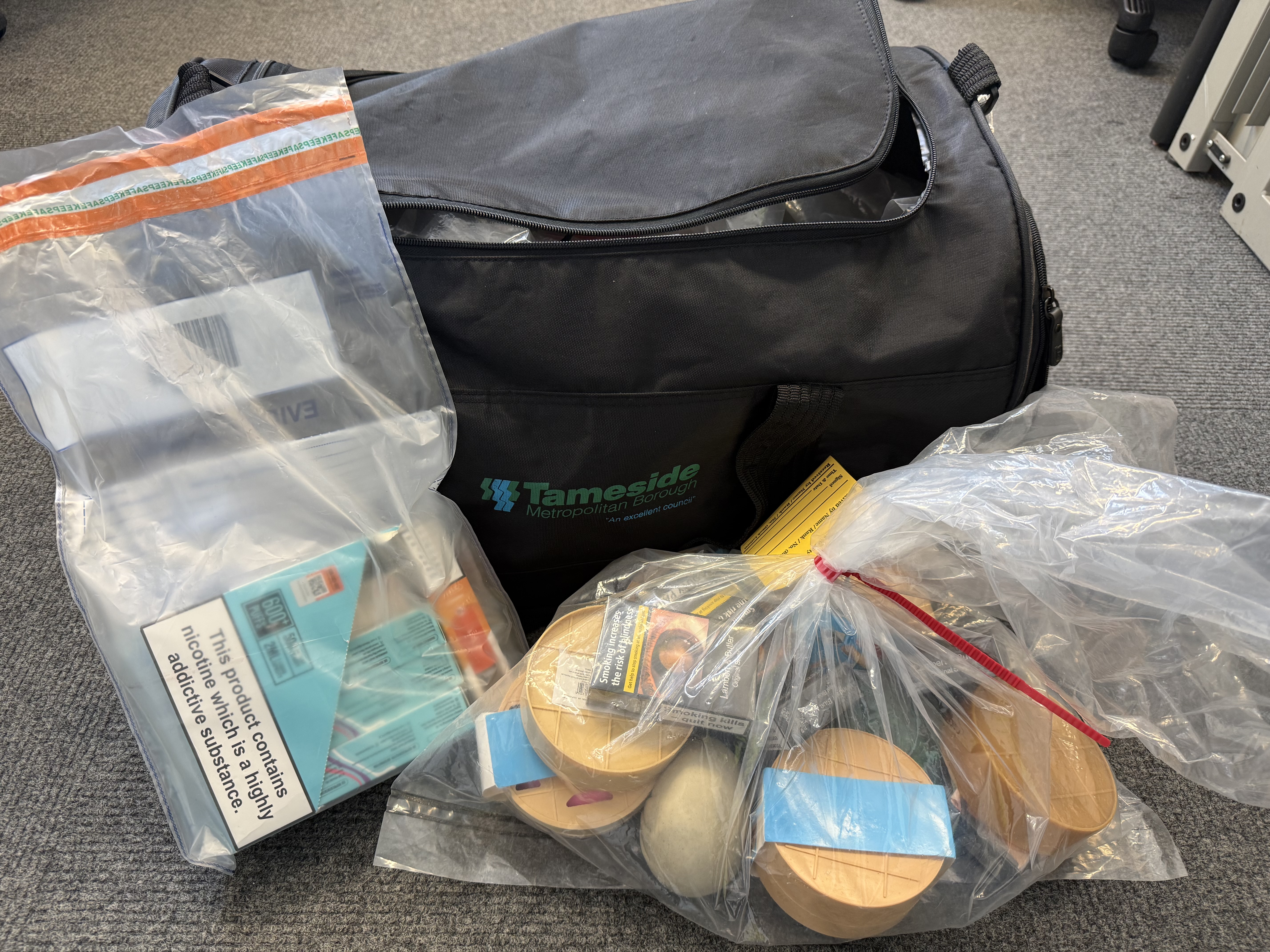 Trading Standards officers seized unsafe toys, illegal disposable vapes and illicit tobacco from one shop