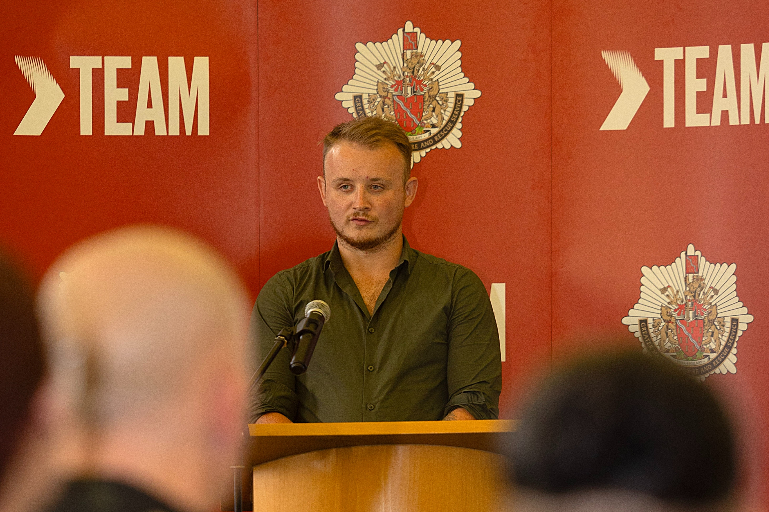 Kobe delivering his King's Trust Team programme final presentation
