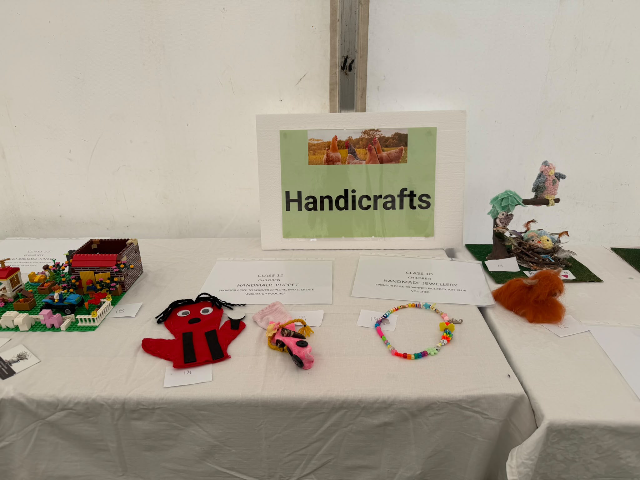 Mottram Show 2026 handicrafts table