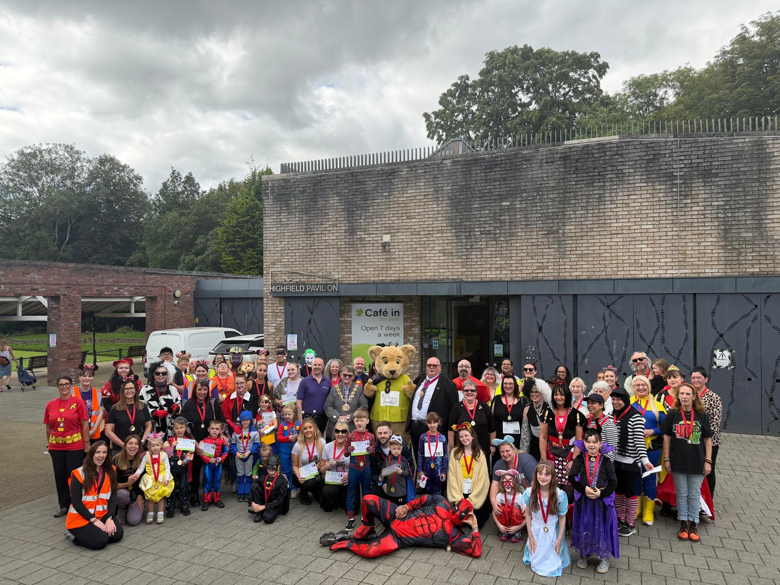 Walkers embraced the heroes and villains theme