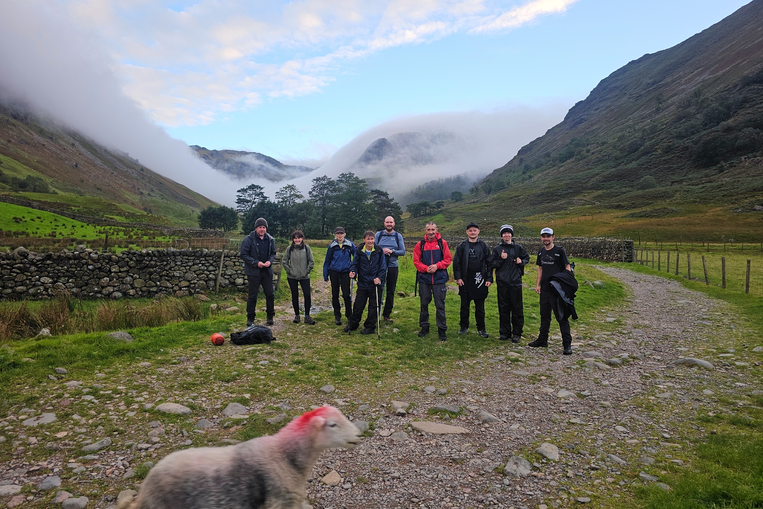 Emmaus team at the end of the fundraising hike