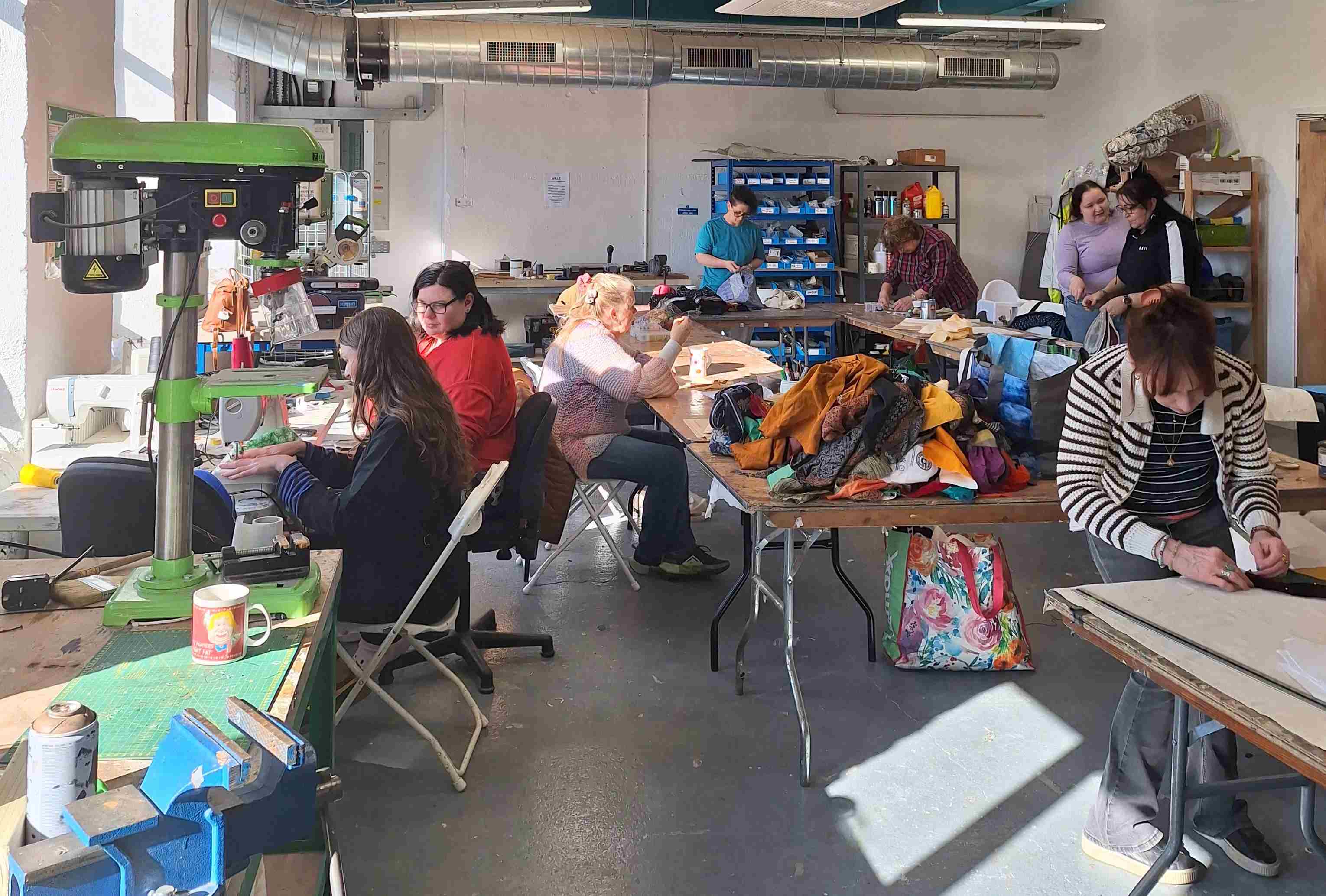 People taking part in a previous workshop at The Vale in Mossley